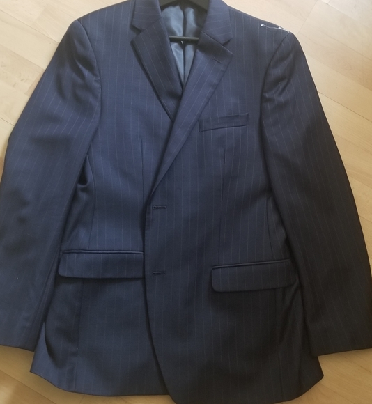 CHAPS Black Pinstripe Mens Blazer (Size XL) - Picture 3 of 6